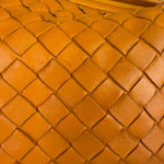 Bottega Veneta Orange Leather Intercciato Hobo Bag