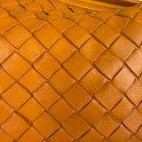 Bottega Veneta Orange Leather Intercciato Hobo Bag