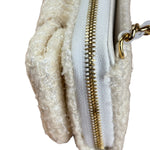 Chanel White Tweed Quilted Bow Wallet On Chain