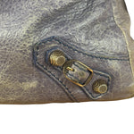 Balenciaga Vintage Distressed Purple Leather City Bag