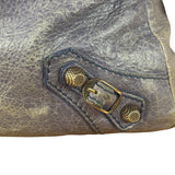 Balenciaga Vintage Distressed Purple Leather City Bag