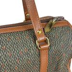 Yves Saint Laurent Vintage Brown Leather Woven Hand Bag