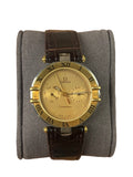 Omega Constellation Champagne Dial Brown Leather Strap