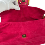 Fendi Pink Suede/Leather Trim Baguette