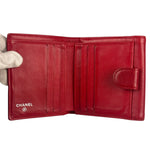 Chanel Vintage Red Caviar Compact Wallet 2010