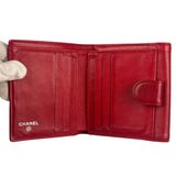 Chanel Vintage Red Caviar Compact Wallet 2010