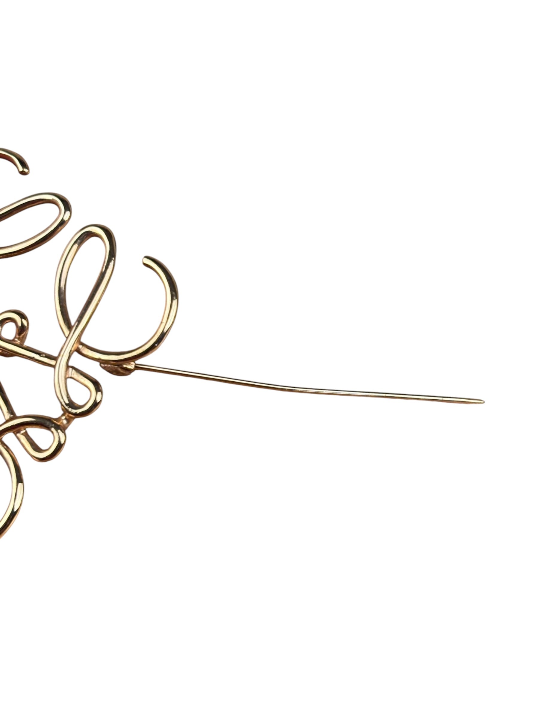 Loewe Gold Anagram Brooch
