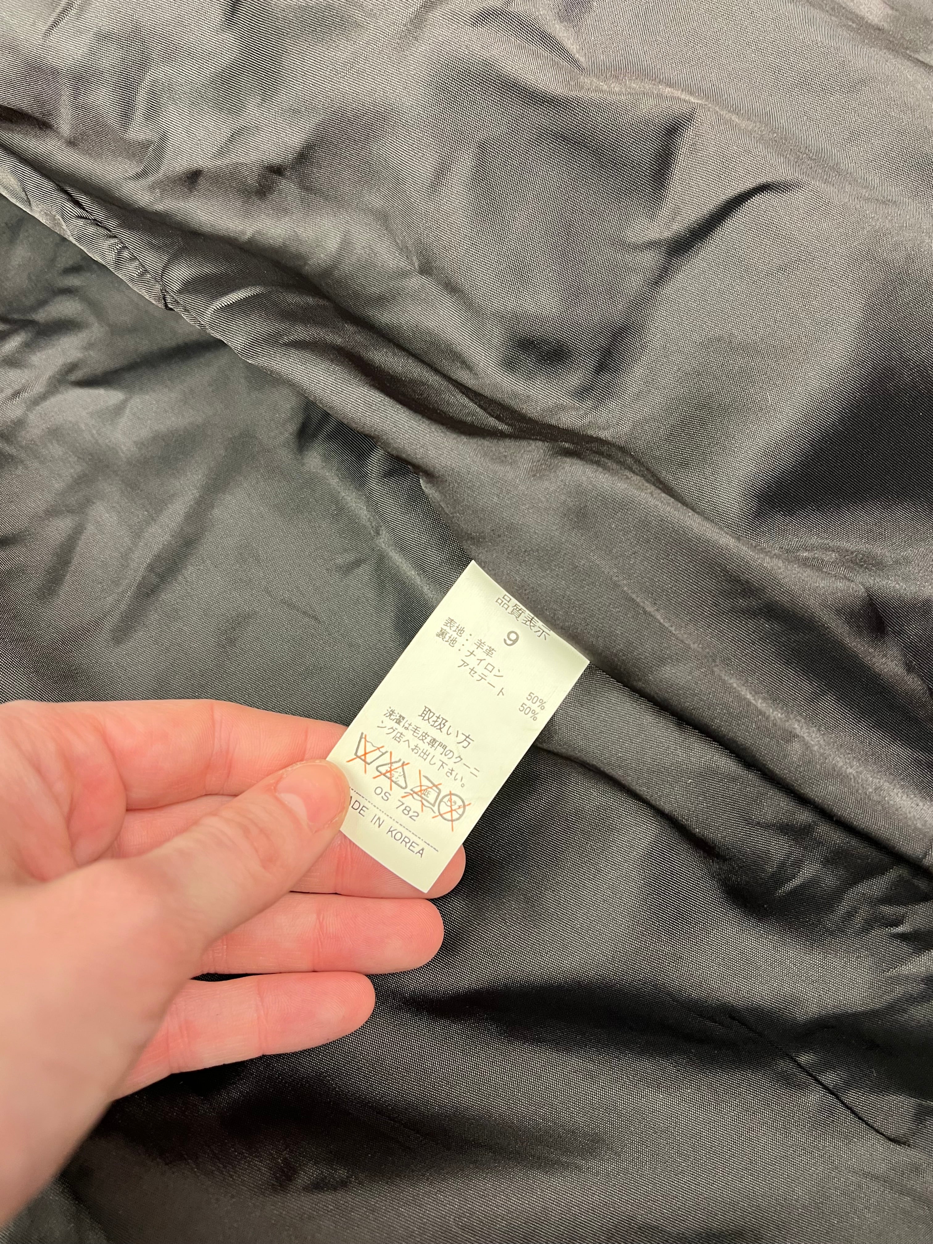 Vintage Black Vegan Leather Long Coat