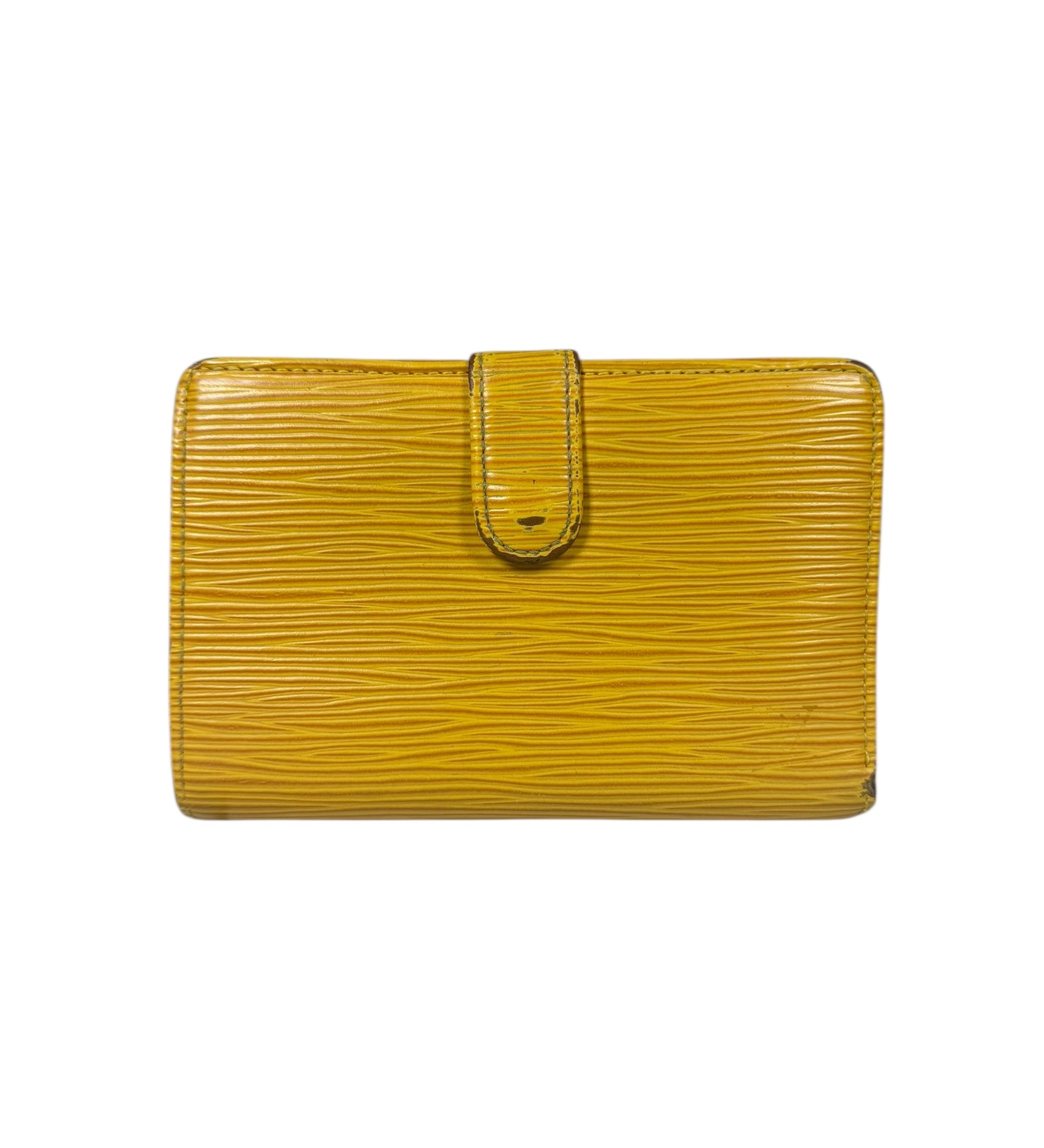 Louis Vuitton Epi Kiss Lock Wallet Yellow