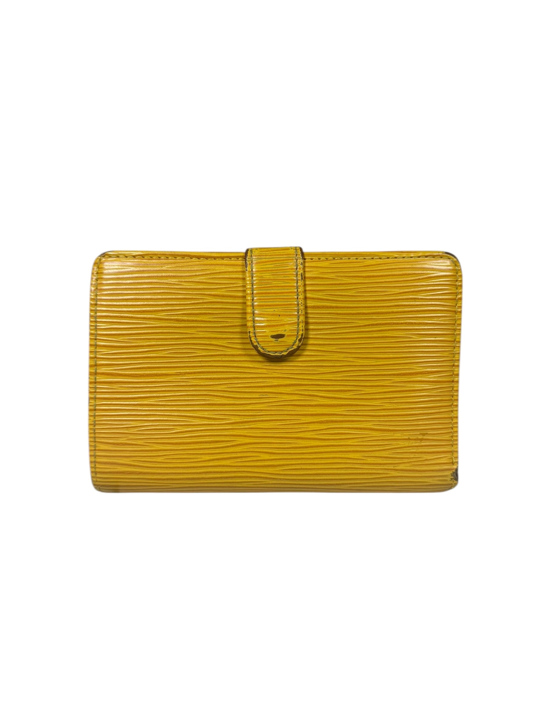 Louis Vuitton Epi Kiss Lock Wallet Yellow