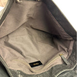 Fendi Black Pebbled Leather Mia Flap Bag