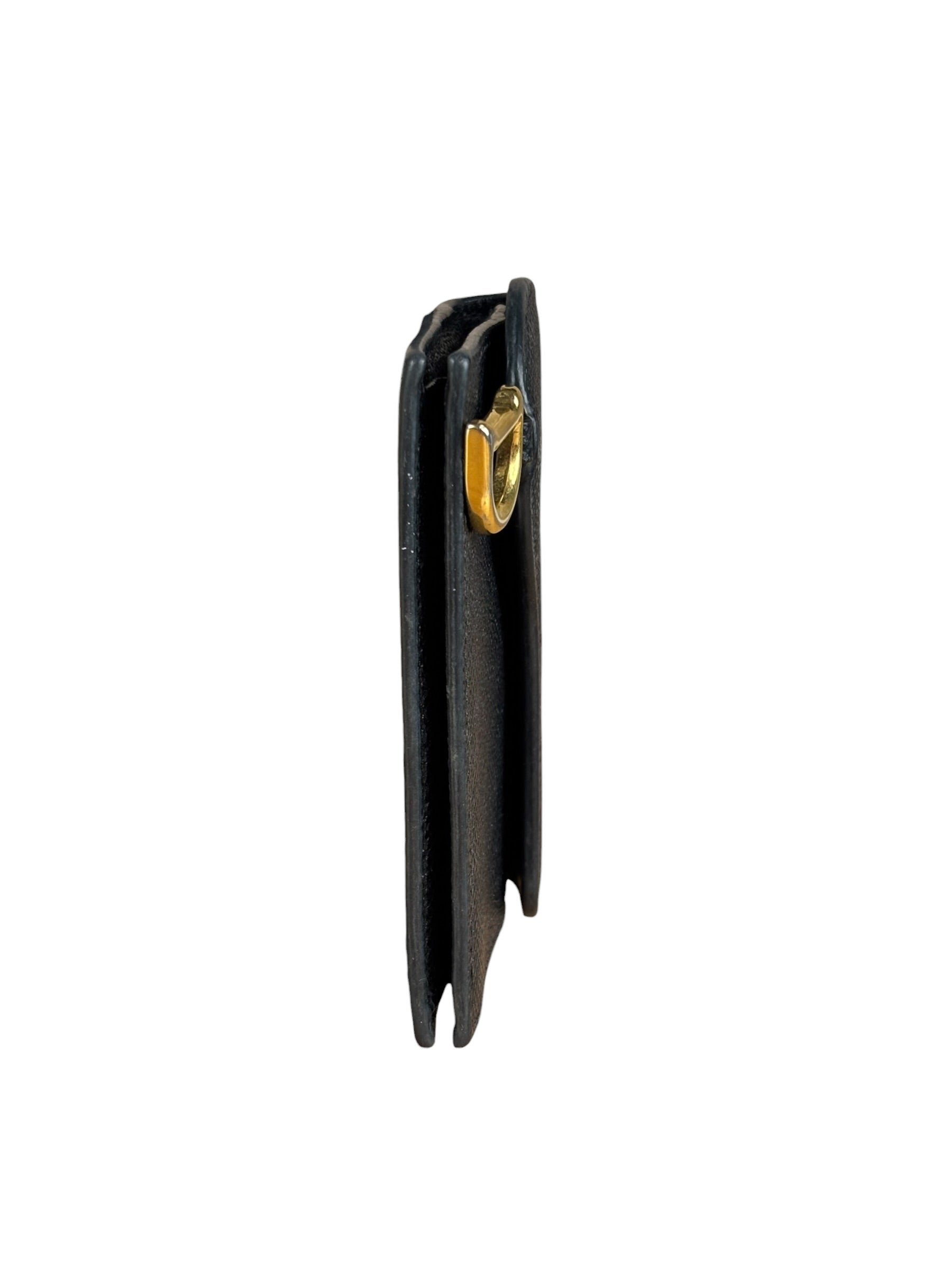 Christian Dior Black Bloom Flap Card Holder