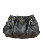 Prada Black Leather Vitello Daino Handbag