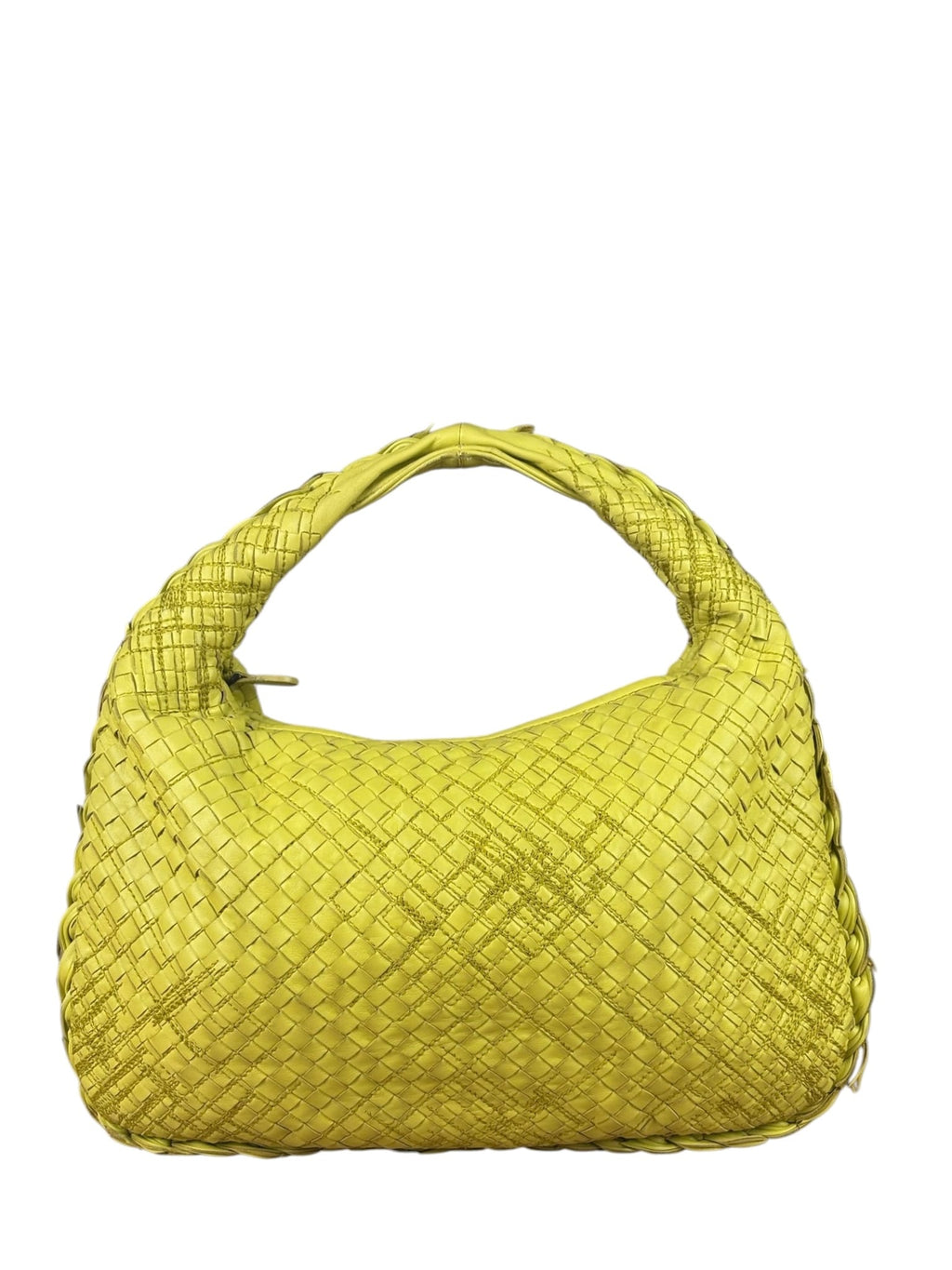 Bottega Veneta Yellow Intrecciato Hobo Bag