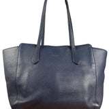 Gucci Blue Pebbled Leather Swinger Bag