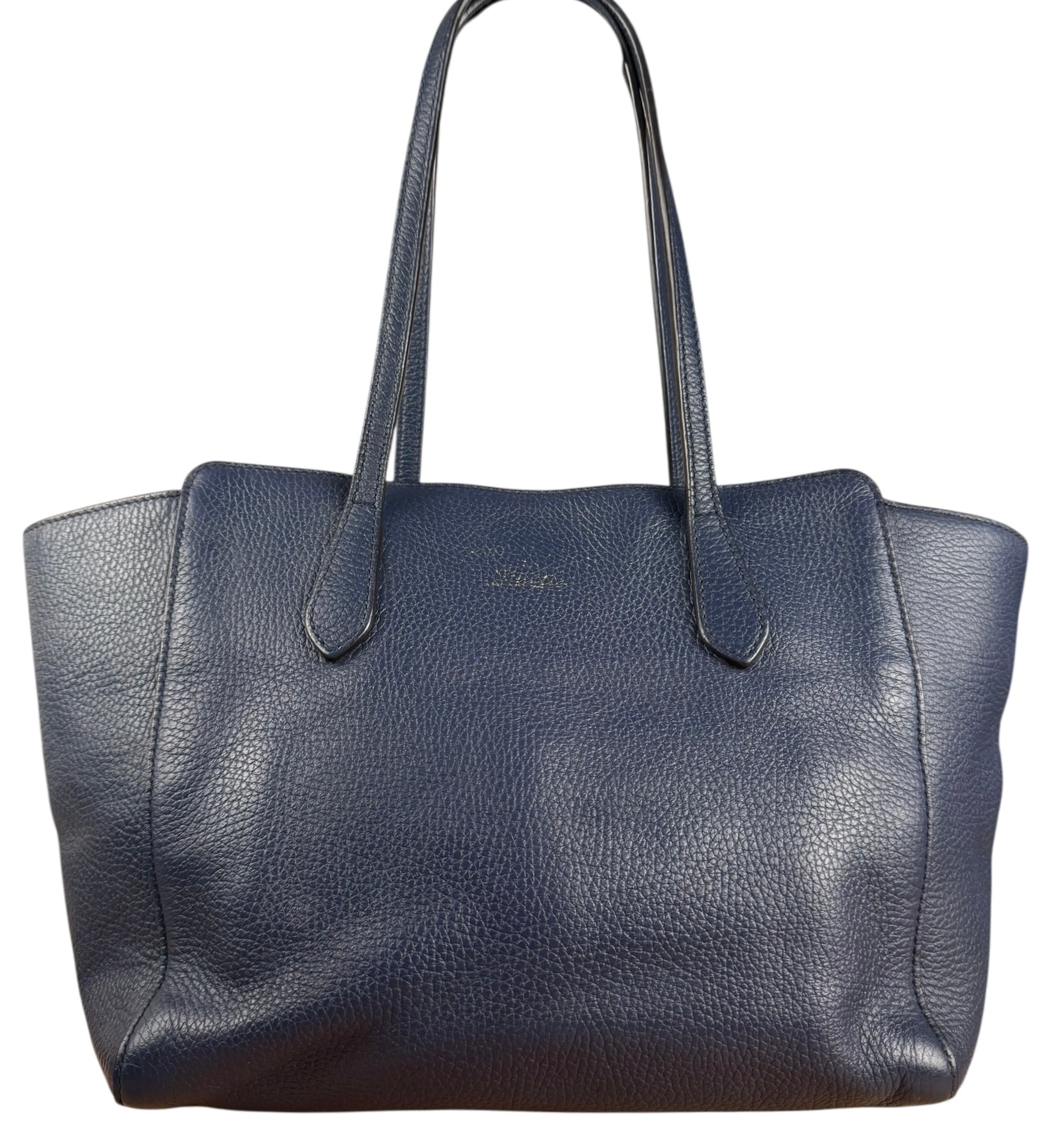 Gucci Blue Pebbled Leather Swinger Bag