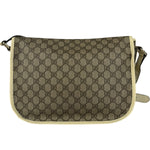 Gucci GG Leather Lined Flap Messenger Bag