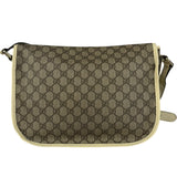 Gucci GG Leather Lined Flap Messenger Bag