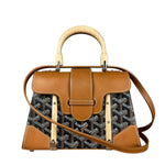 Goyard Mini Goyardine Saigon Top Handle Bag