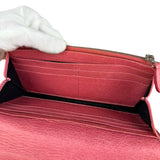 Balenciaga Pink Leather Moto Long Wallet
