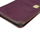 Christian Dior Vintage Canvas Maroon Long Wallet