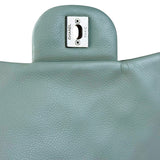 Chanel Light Sage Green Medium Classic Flap Shoulder Bag 2008