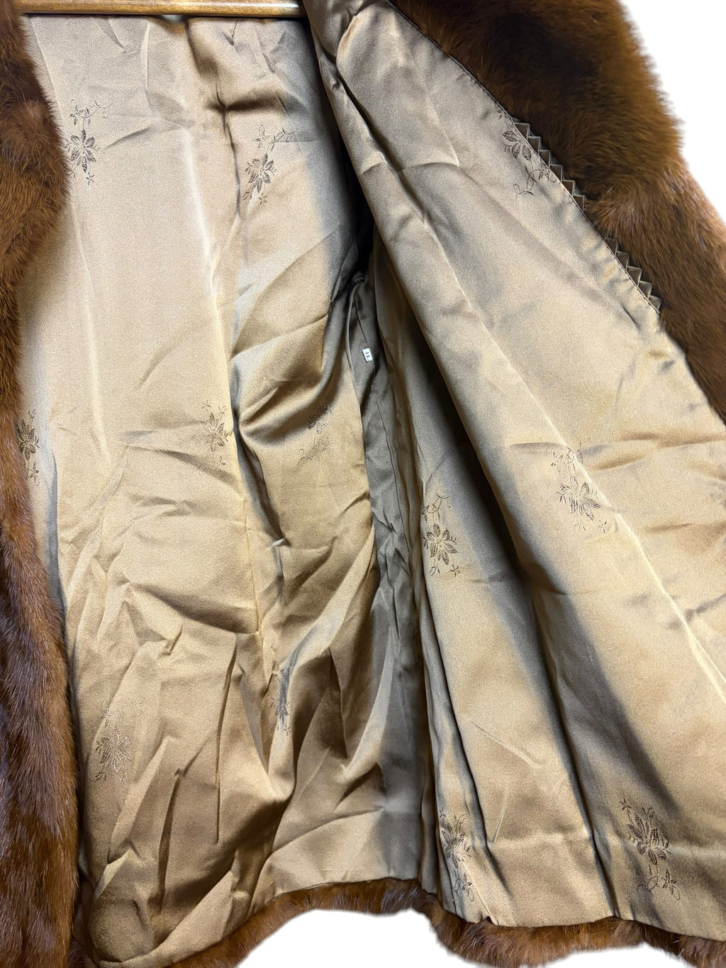 Vintage Brown Mink Big Pockets Coat