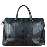 Bottega Veneta Black Snake Leather Brief Case