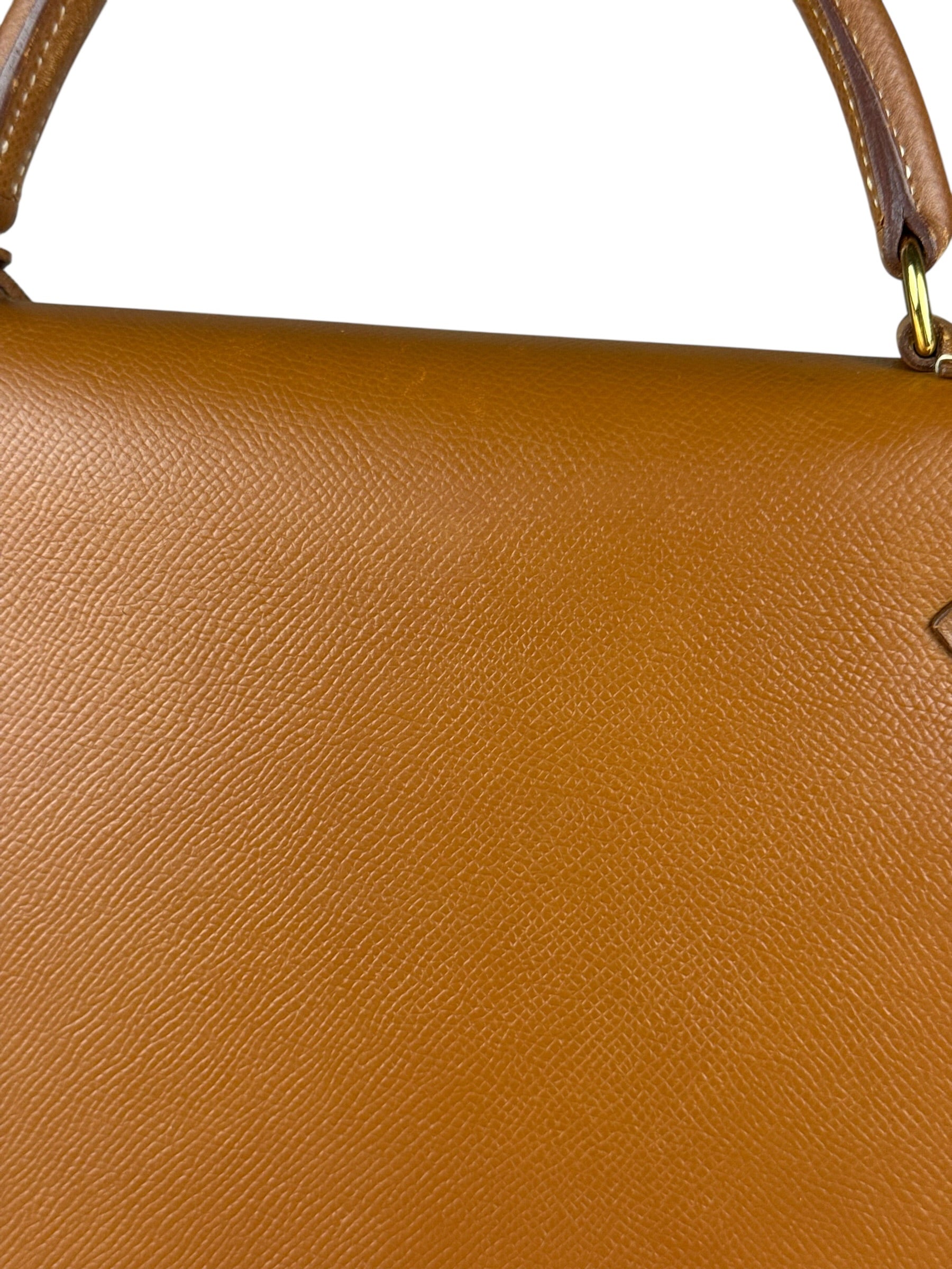 Hermes Kelly 32 Sellier Epsom Gold Handbag 1995