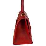 Balenciaga Red Leather Hourglass Small Two-Way Bag