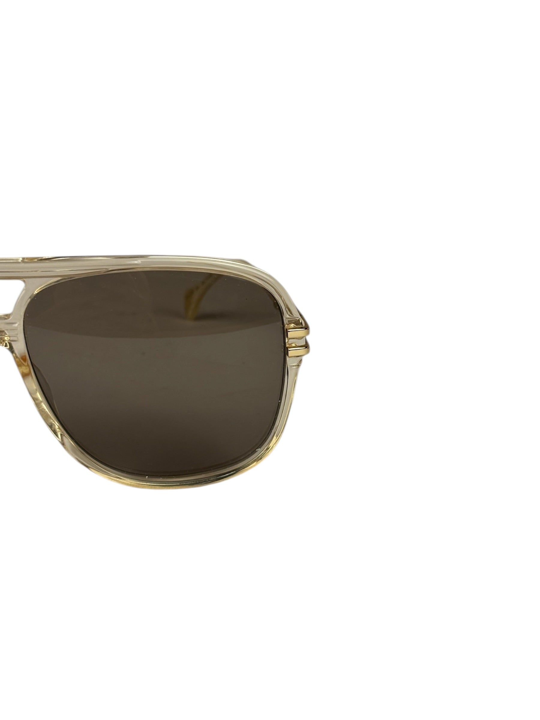 Gucci GG1105S Oversized Aviator Gold-Tone Sunglasses