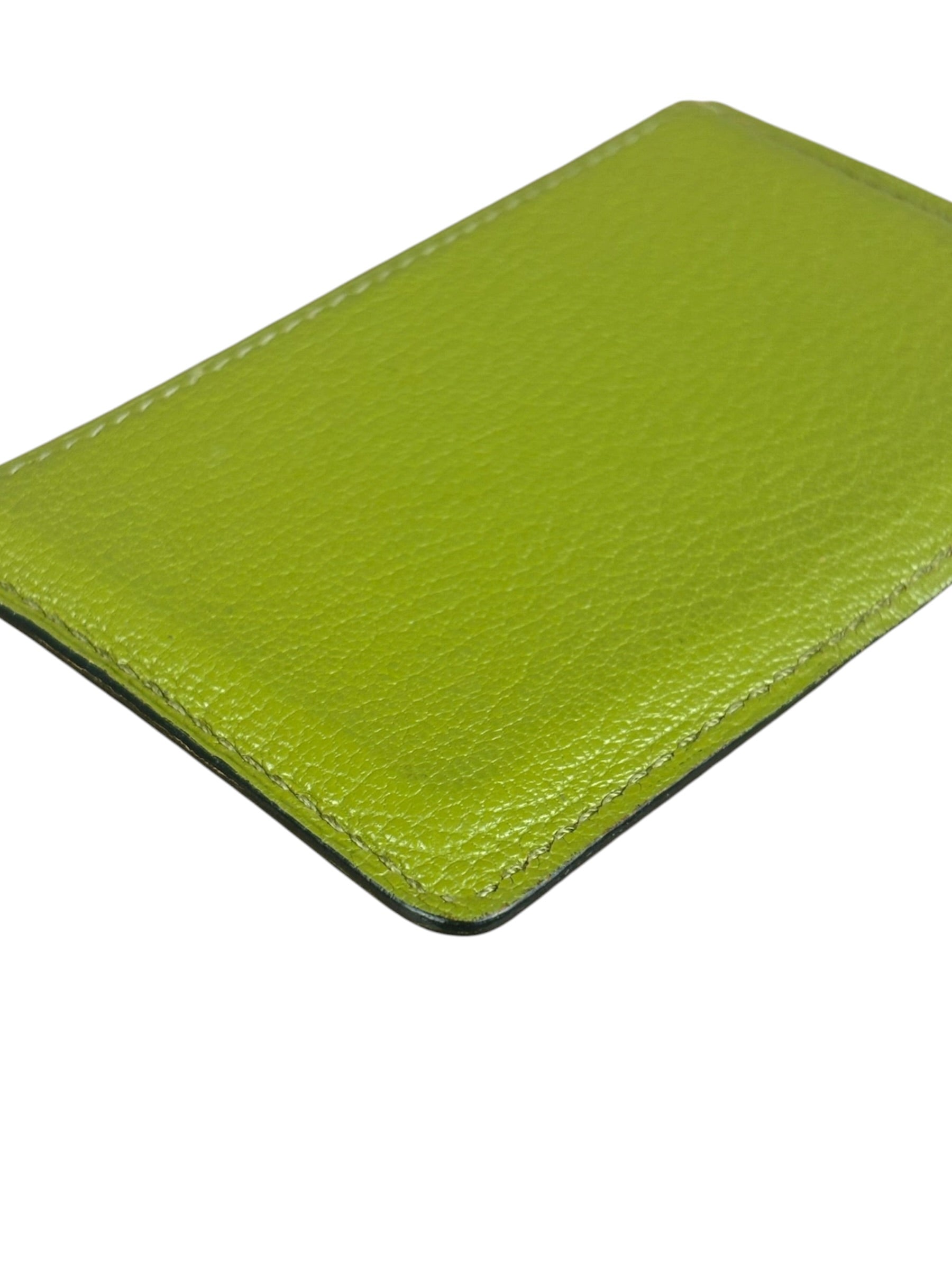 Hermes Green Chevre Mysore Diablo Card Holder