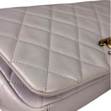 Chanel Light Lilac Calfskin Leather Quilted Flap Chain Bag