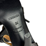 Hermes Sac Depeche Black Leather Heels