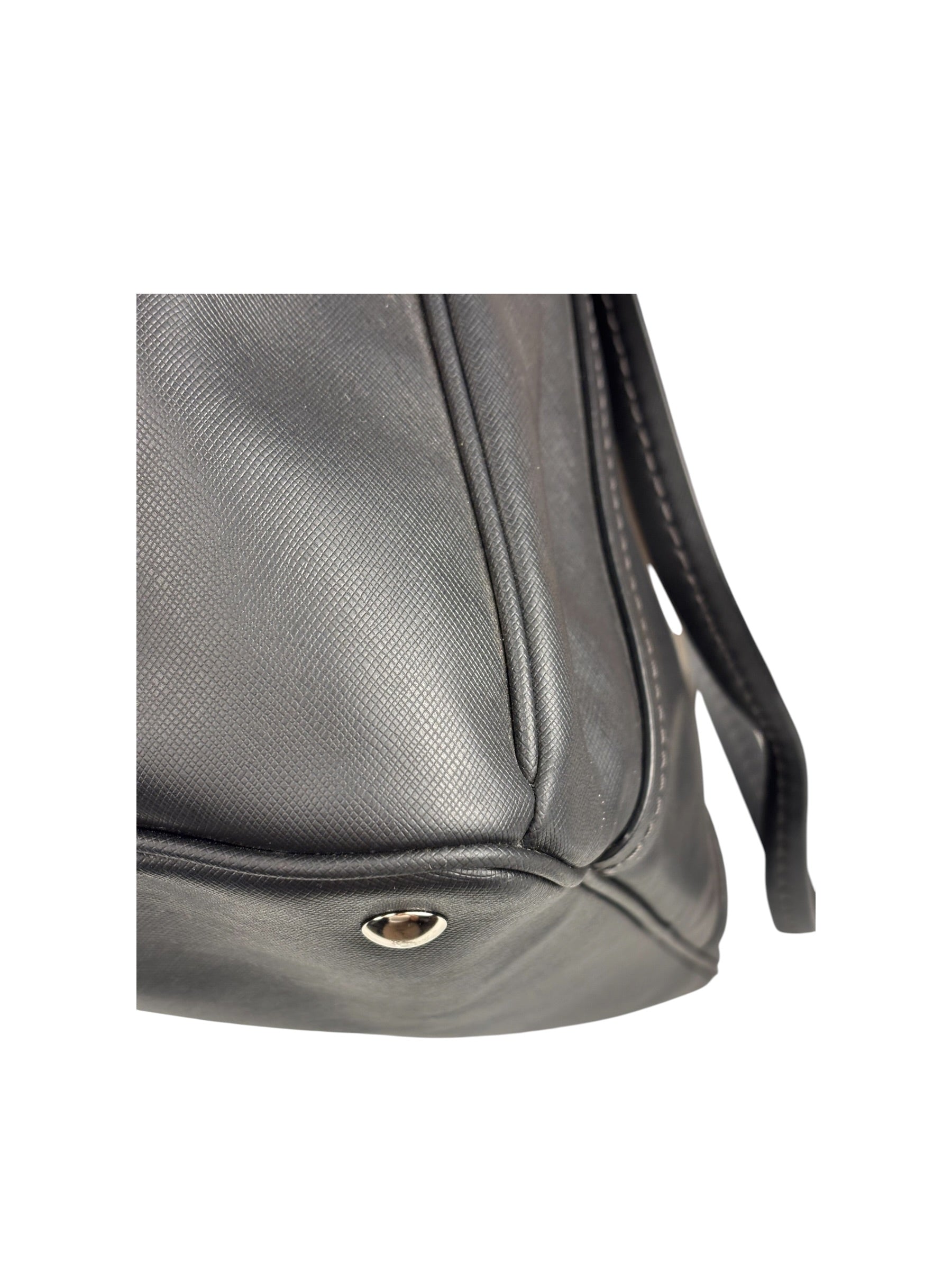 Coach Vintage Black Peyton Leather Jordan Double Zip Shoulder Bag
