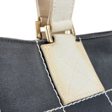 Chanel Vintage Large Square Quilt Tote Faded Black 2003