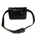 Chanel Black Patent Leather Belt Bag 1995