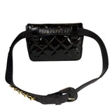 Chanel Black Patent Leather Belt Bag 1995