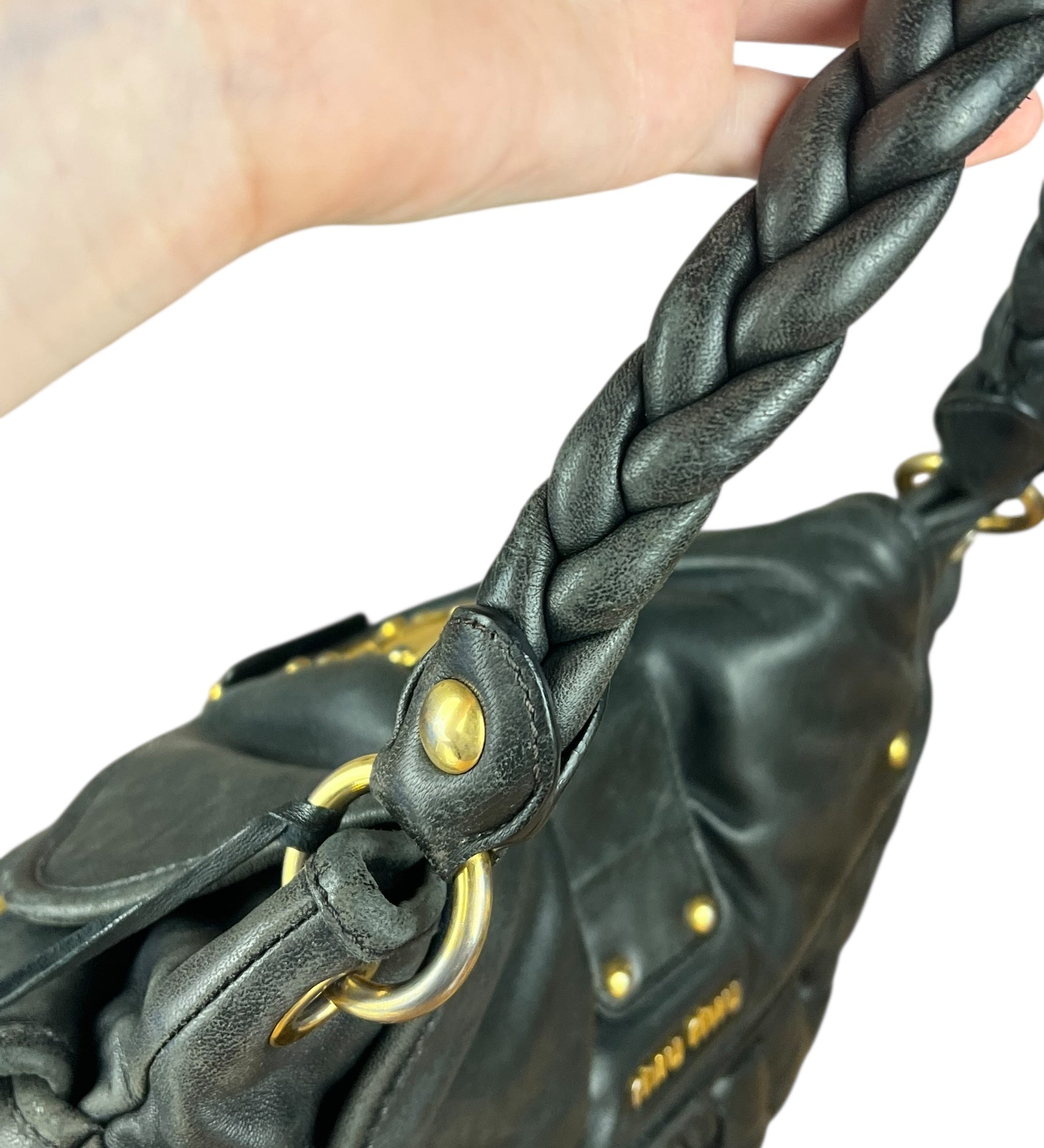 Miu Miu Vintage Calfskin Soho Shoulder Bag