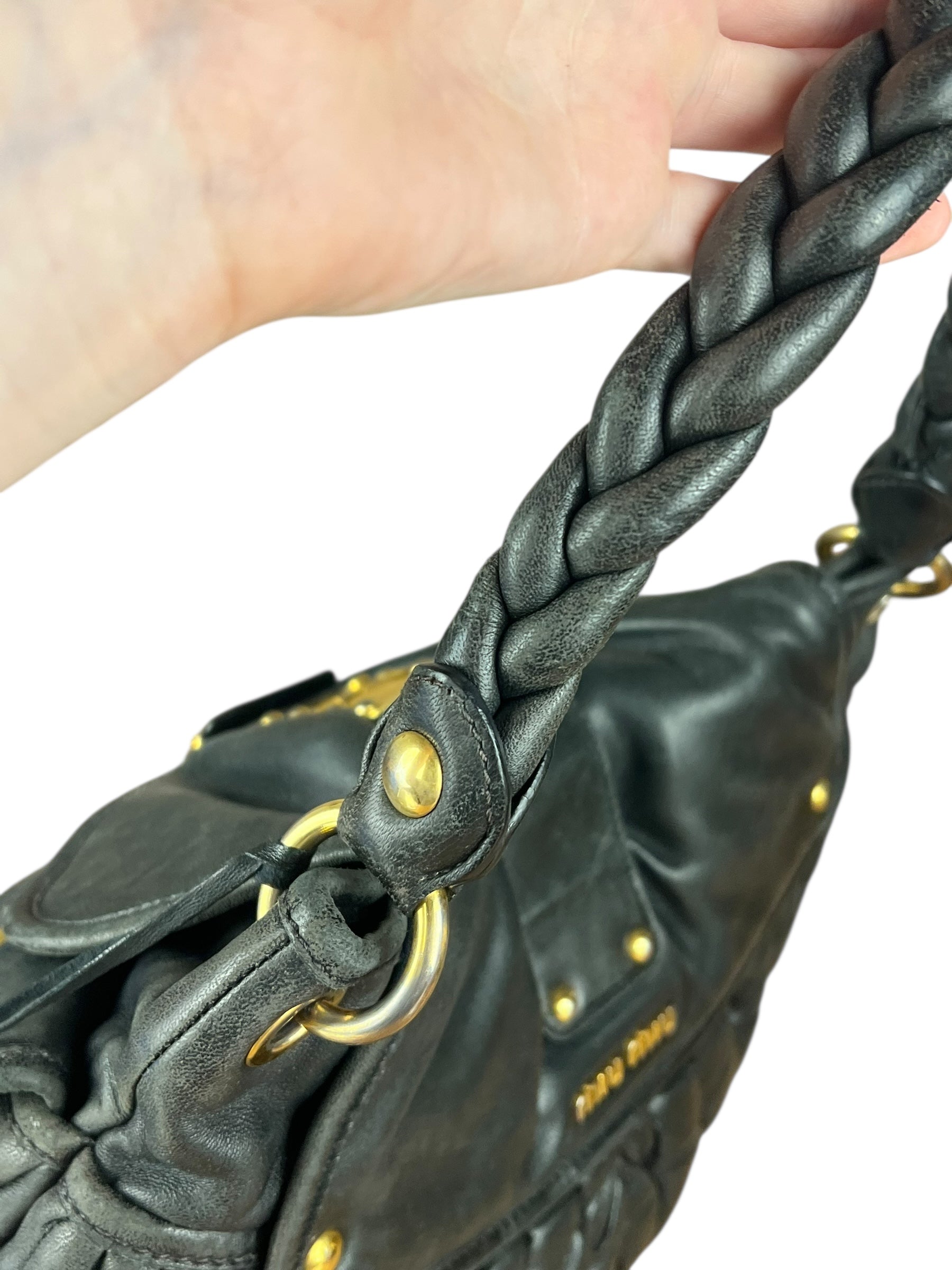 Miu Miu Vintage Calfskin Soho Shoulder Bag