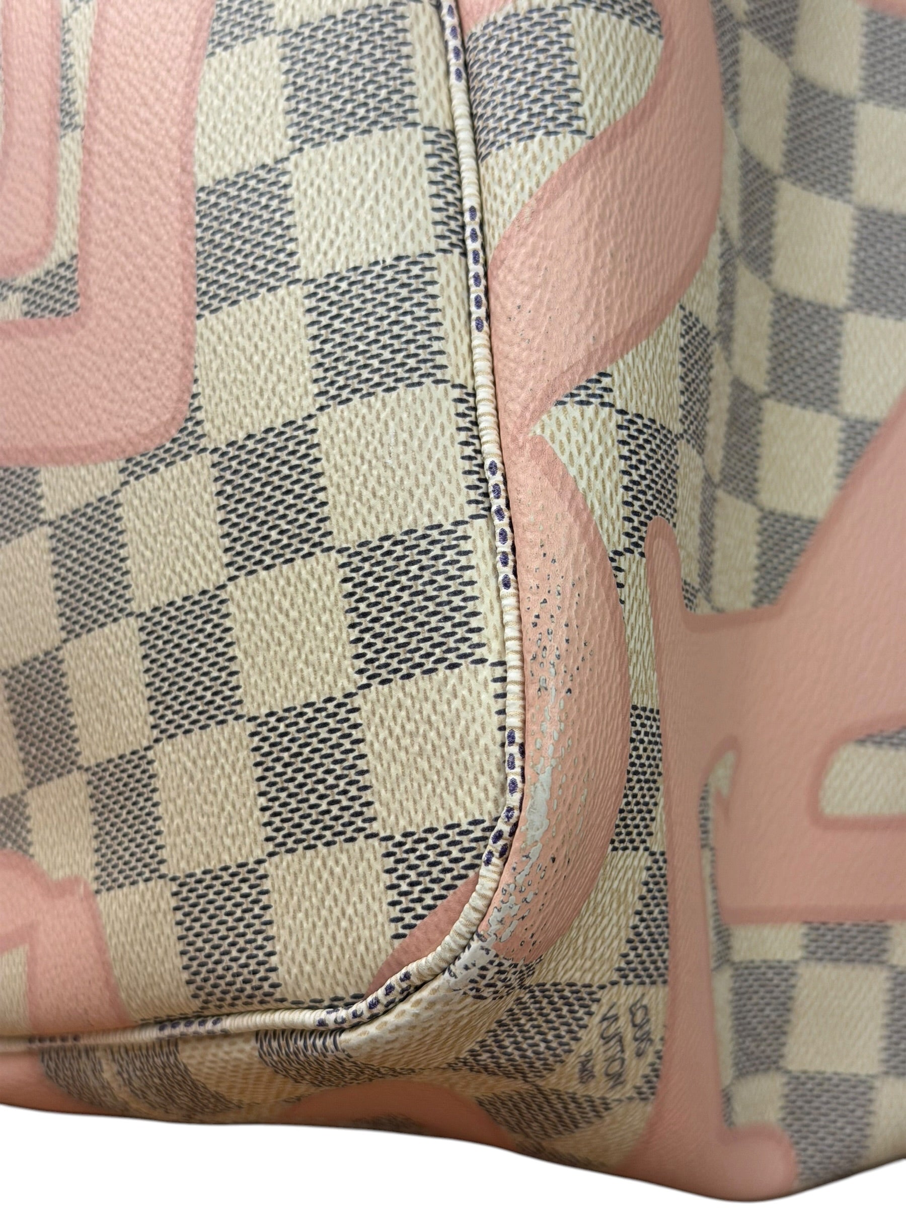 Louis Vuitton Limited Edition Pink Damier Azur Tahitienne Neverfull GM