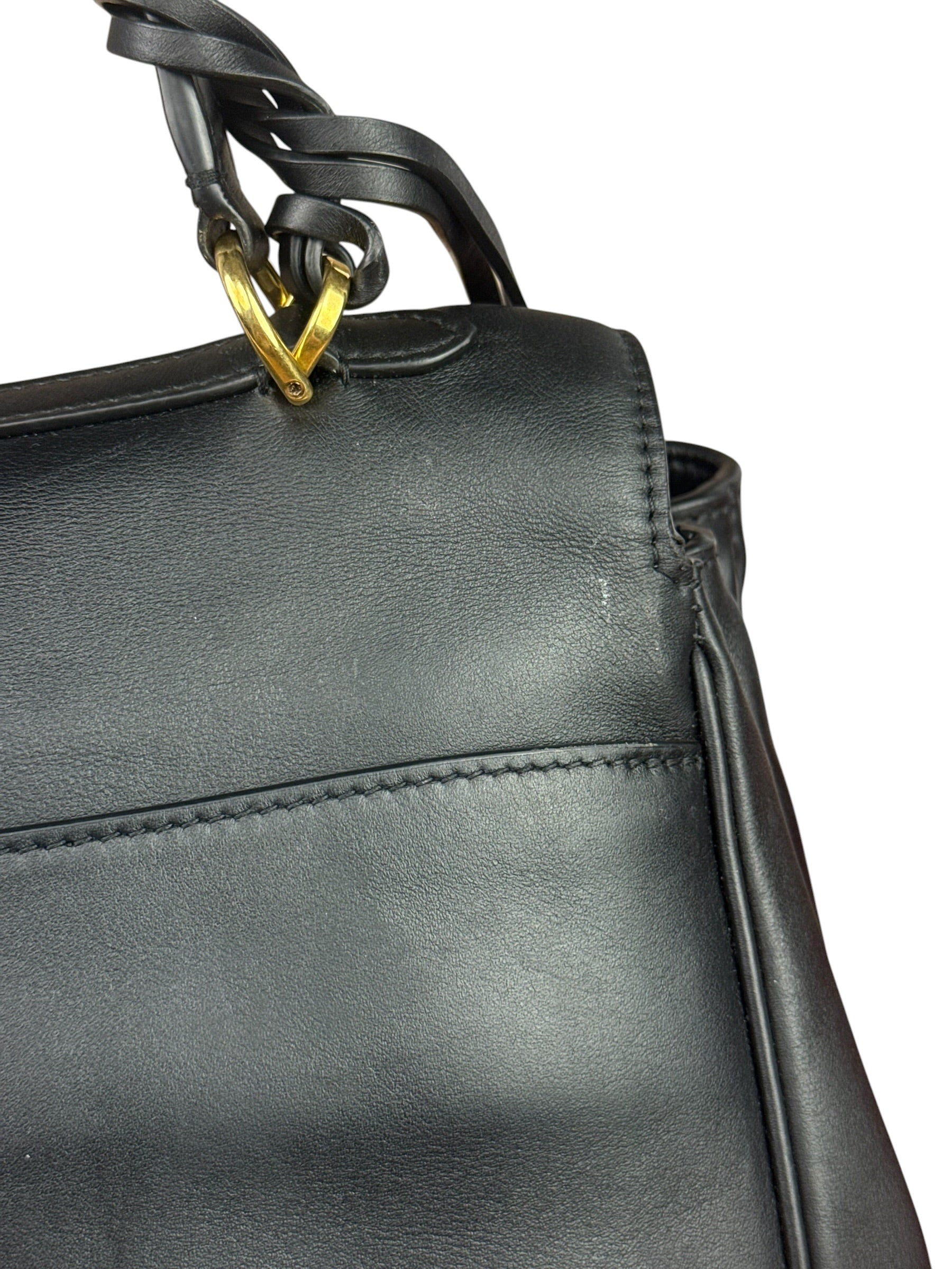 Balenciaga Large Rodeo Leather 2Way Handbag Black