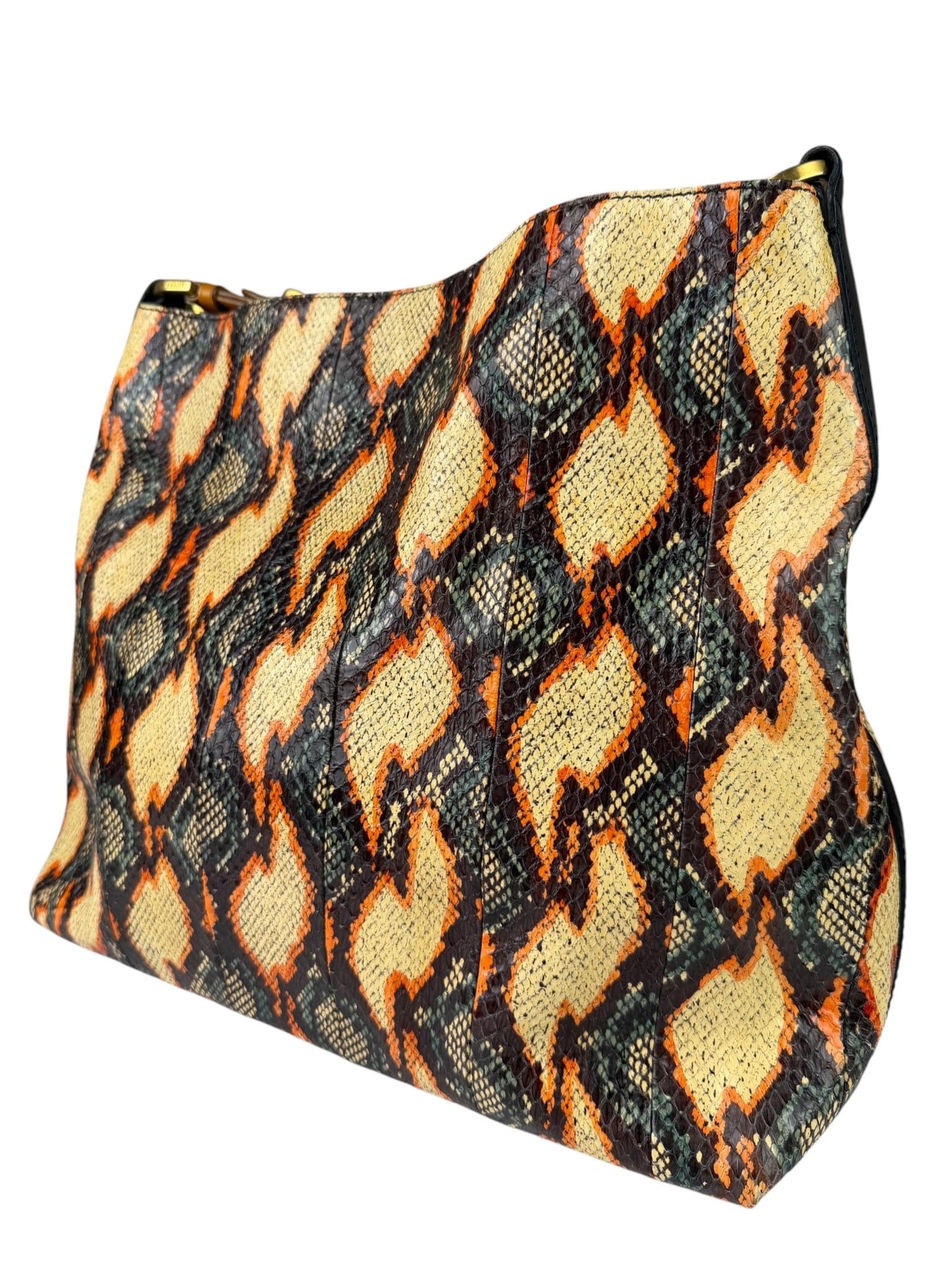 Fendi Multicolor Snakeskin Hobo Bag
