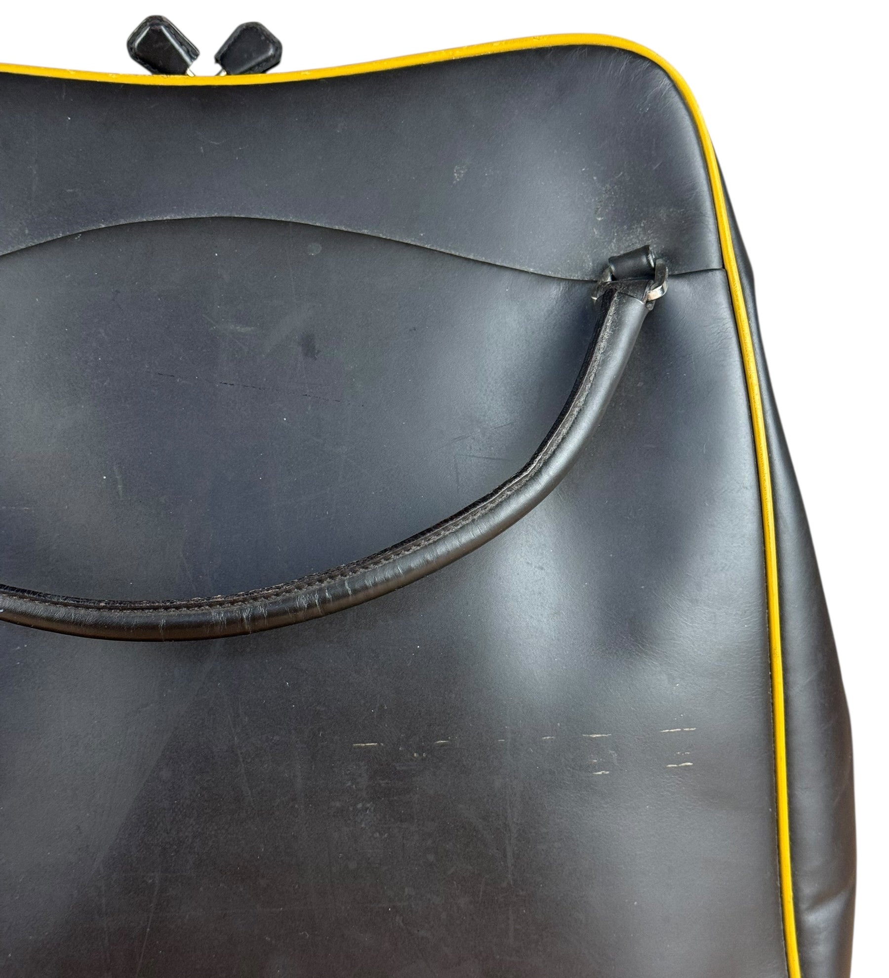 Prada Vintage Dark Brown Leather Top Handle Bag