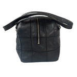 Chanel Navy Chocolate Bar Square Quilt LAX Bowler Bag 2004