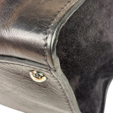 Prada Black Leather/Suede Shoulder Bag