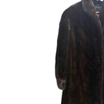 Vintage Saga Ranched Mink Dark Brown Fur Coat