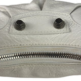 Balenciaga White Lambskin Le Cagole Shoulder Bag