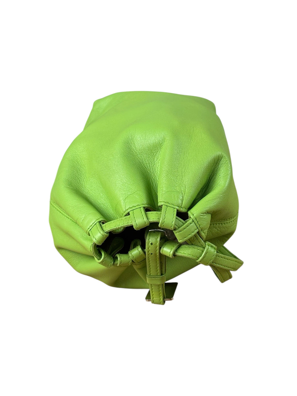 Celine Bright Green Leather Small Bucket Bag