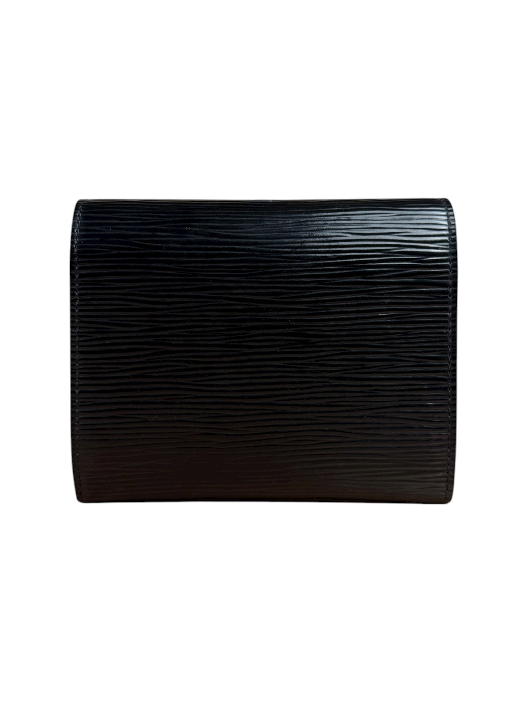 Louis Vuitton Black Epi Joey Trifold Wallet
